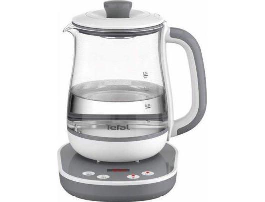 Virdulys TEFAL Tastea Kettle BJ551B10 Tea Kettle 1400 W 1.5 L Glass 360° rotational base Grey/White