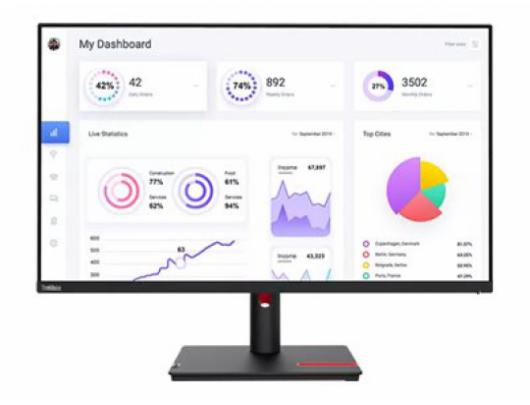 Monitorius Lenovo Lenovo ThinkVision T32p-30 31.5 in IPS 4K 3840x2160 350 cd/m² HDMI, DisplayPort, USB-C Height, pivot (rotation), swivel, tilt