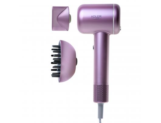 Plaukų džiovintuvas Adler Hair Dryer AD 2270p SUPERSPEED 1600 W Number of temperature settings 3 Ionic function Diffuser nozzle Purple