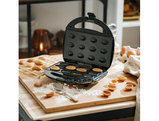 Riešutėlių keptuvė Adler Nut Cookie Maker AD 3071 750 W Number of pastry 12 Nuts Black
