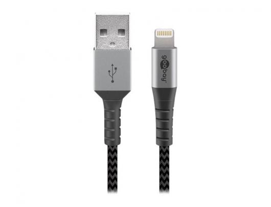 Kabelis Goobay Apple Lightning 2 m Pilka Juoda