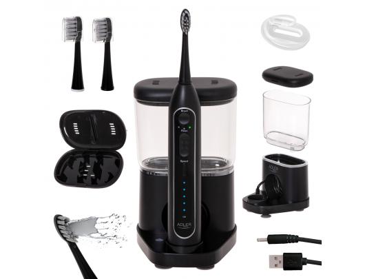 Dantų šepetėlis Adler 2-in-1 Water Flossing Sonic Brush AD 2180b Rechargeable For adults Number of brush heads included 2 Number of teeth brushing mo