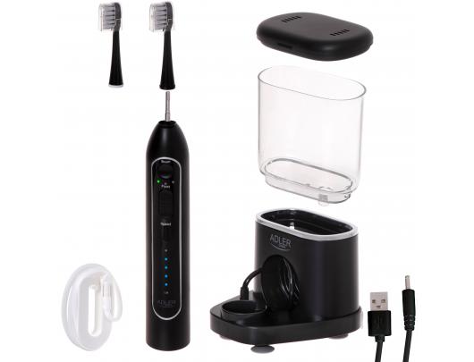 Dantų šepetėlis Adler 2-in-1 Water Flossing Sonic Brush AD 2180b Rechargeable For adults Number of brush heads included 2 Number of teeth brushing mo