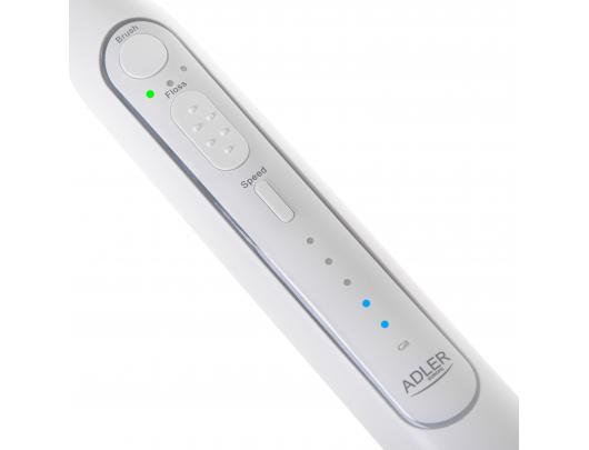 Dantų šepetėlis Adler 2-in-1 Water Flossing Sonic Brush AD 2180w Rechargeable For adults Number of brush heads included 2 Number of teeth brushing mo
