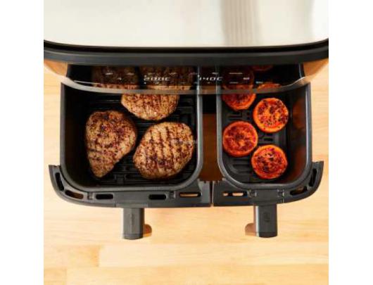 Karšto oro gruzdintuvė TEFAL Fryer | EY905D10 | Capacity 5.2+3.1 L | Hot air technology | Stainless Steel/Black