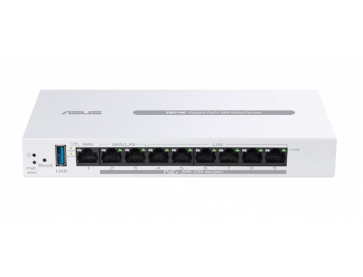 Maršrutizatorius Asus EBG19P 9-Port Gigabit PoE+ VPN Wired Router