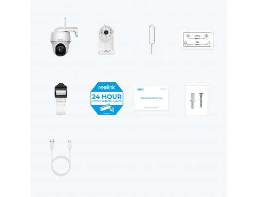 IP kamera Reolink Smart Pan and Tilt Wire-Free Camera Argus Series B430 PTZ 5 MP Fixed H.265 Micro SD, Max. 128GB
