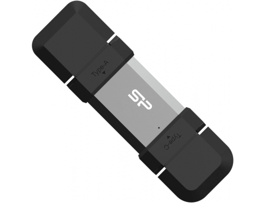 USB raktas Silicon Power Dual USB Drive | Mobile C51 | 128GB | USB Type-A and USB Type-C | Silver