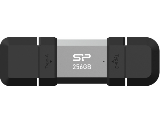 USB raktas Silicon Power Dual USB Drive Mobile C51 256GB USB Type-A and USB Type-C Silver