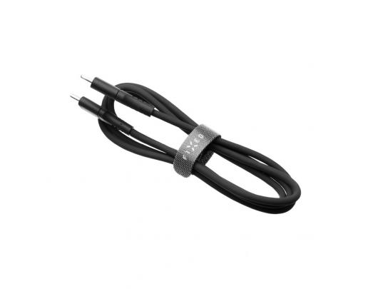 Įkroviklis Fixed | Liquid Silicone Cable USB-C/USB-C, 1.2m, 60W | FIXDLS-CC12-BK