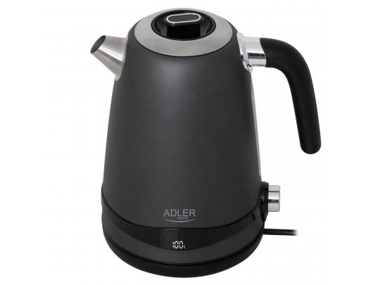 Virdulys Adler Kettle AD 1295g SS Electric 2200 W 1.7 L Stainless Steel 360° rotational base Grey