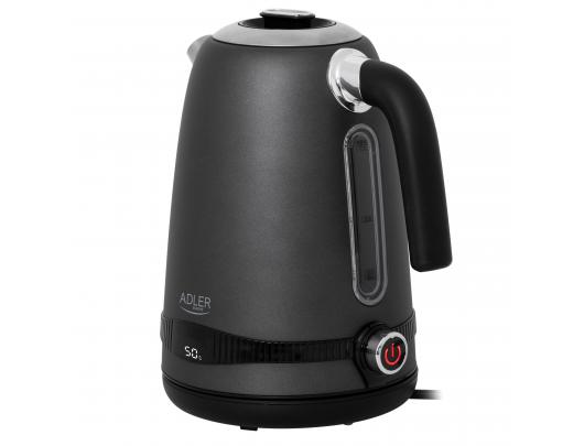 Virdulys Adler Kettle AD 1295g SS Electric 2200 W 1.7 L Stainless Steel 360° rotational base Grey