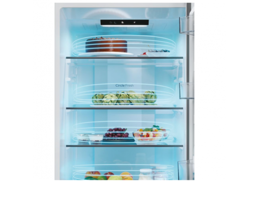 Šaldytuvas Candy CNCQ2T618EW Refrigerator, E, Free standing, Combi, Height 185 cm, Fridge net 235 L, Freezer net 120 L, White