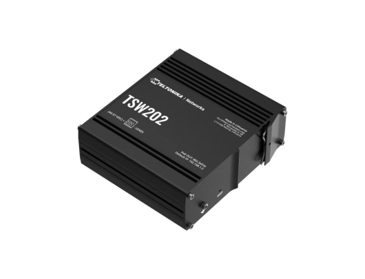 Komutatorius Teltonika TSW202 PoE+ L2 managed Switch 8 10/100/1000, 2 SFP ports