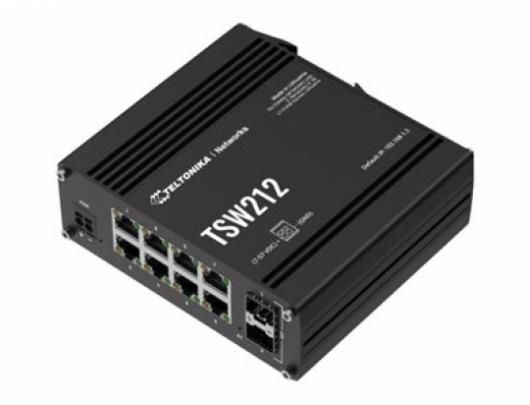 Komutatorius Teltonika TSW212 L2 managed Switch 8 10/100/1000, 2 SFP ports