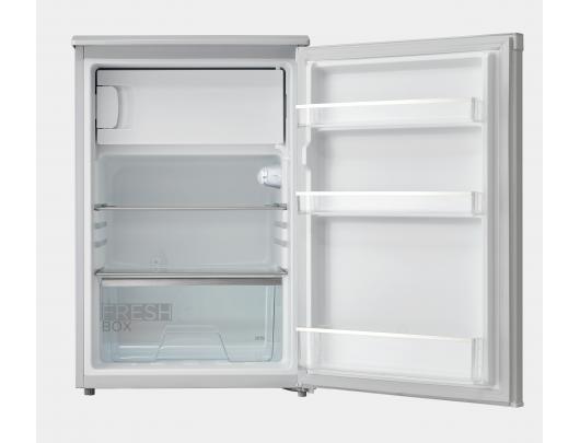 Šaldytuvas Midea MDRD168FGE01 Refrigerator, E, Freestanding, Larder, Height 84,5 cm, Fridge net 97L, Freezer net 16 L, White