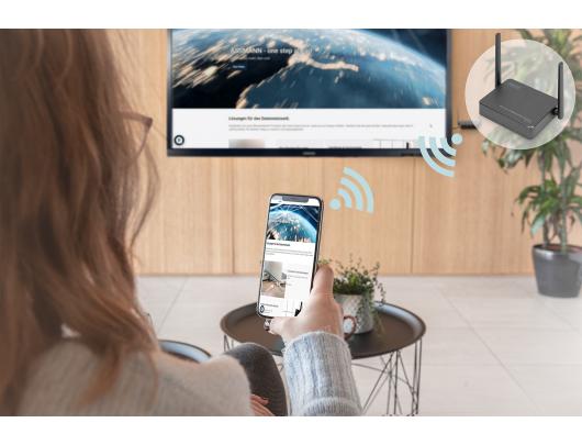 Maršrutizatorius DIGITUS Click & Present Pro - Wireless Collaboration System, Grey/Black