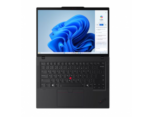 Nešiojamas kompiuteris Lenovo ThinkPad T14 Gen 5 14 WUXGA ULT7-155U/64GB/1TB/Intel Graphics/WIN11 Pro/ENG Backlit kbd/Black/FP/LTE Upgradable/SC/3Y W