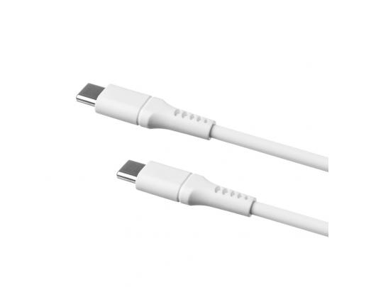 Kabelis FIXED Liquid Silicone Cable USB-C/USB-C, 1,2m, 60W, White