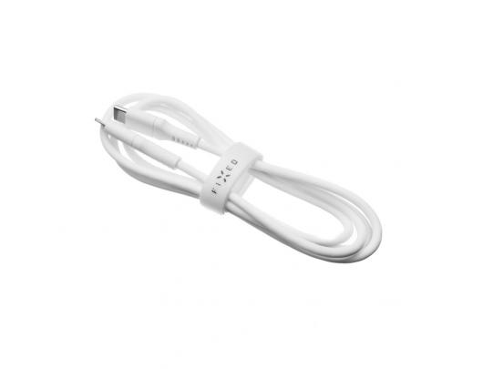 Kabelis FIXED Liquid Silicone Cable USB-C/USB-C, 1,2m, 60W, White