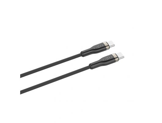 Kabelis FIXED Braided Cable USB-C/USB-C, 1,2m, 100W, Black