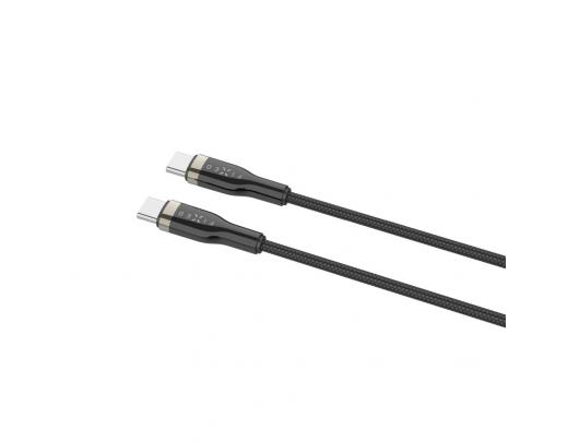 Kabelis FIXED Braided Cable USB-C/USB-C, 1,2m, 100W, Black