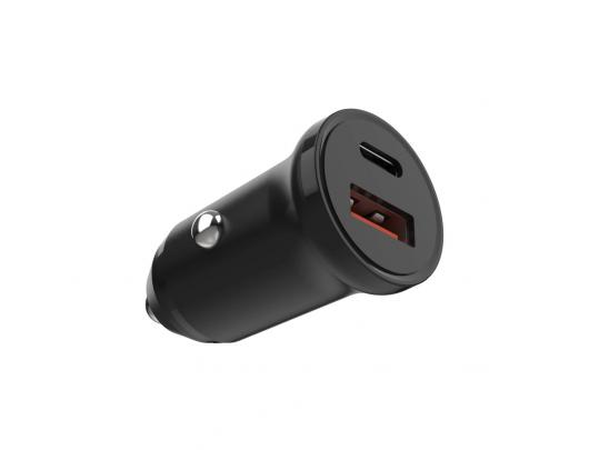 Automobilinis įkroviklis Fixed Car Charger USB-C/USB, 20W FIXCC20N-CU-BK