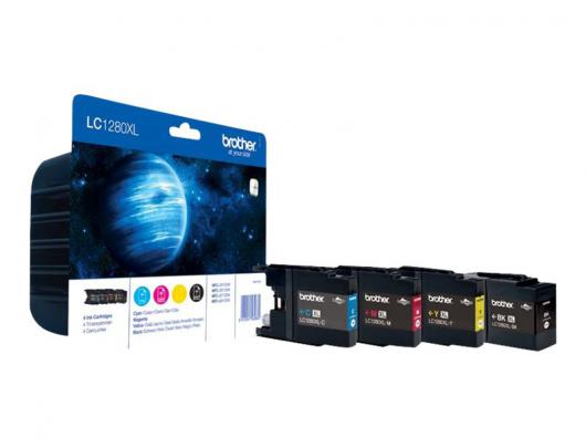 Rašalo kasetė Brother 1280XLVALBP Juoda Geltona Žydra Purpurinė