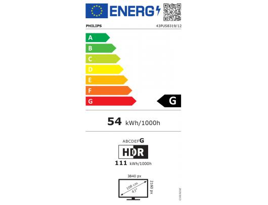 Televizorius Philips 43PUS8319/12 43" (108cm) 4K Ultra HD LED TV