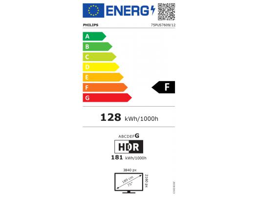 Televizorius Philips 75PUS7609/12 75" (189cm) 4K UHD LED TV