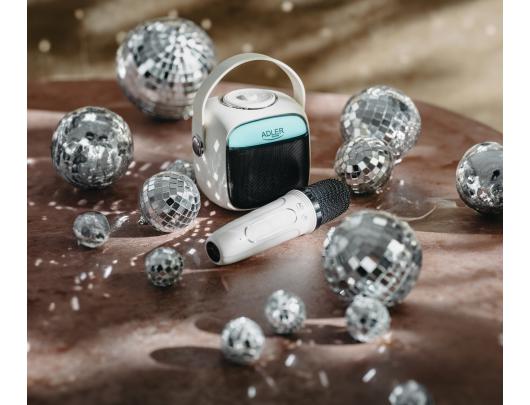 Bluetooth kolonėlė Karaoke Speaker With Microphone | AD 1199W | Bluetooth | White | Portable | Wireless connection