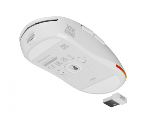 Pelė Zircon XIII Custom | Wireless | Gaming Mouse | 2.4 GHz, USB | White