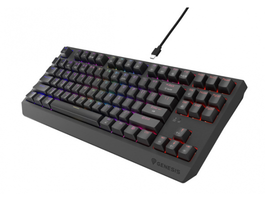 Klaviatūra THOR 230 | Mechanical Gaming Keyboard | Wireless | US | Black | 2.4 GHz, Bluetooth, USB | Outemu Red
