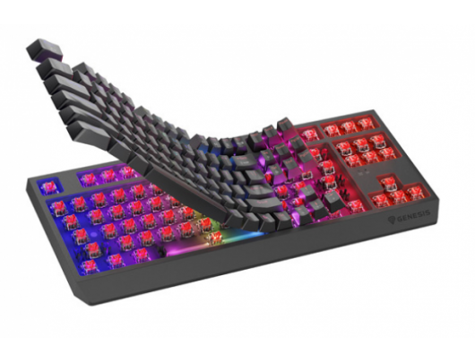Klaviatūra THOR 230 | Mechanical Gaming Keyboard | Wireless | US | Black | 2.4 GHz, Bluetooth, USB | Outemu Red