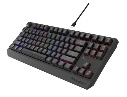 Klaviatūra THOR 230 | Mechanical Gaming Keyboard | Wireless | US | Black | 2.4 GHz, Bluetooth, USB | Outemu Silent Lemon