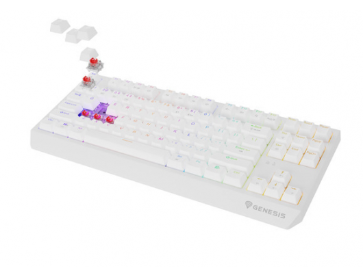 Klaviatūra THOR 230 | Mechanical Gaming Keyboard | Wireless | US | White | 2.4 GHz, Bluetooth, USB | Outemu Red