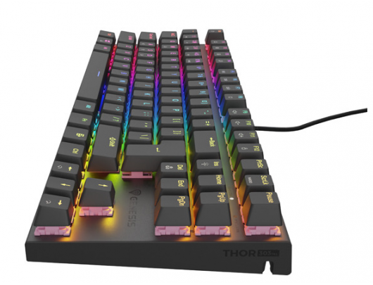 Klaviatūra THOR 303 | Mechanical Gaming Keyboard | Wired | US | Black | USB Type-A | Outemu Peach Silent