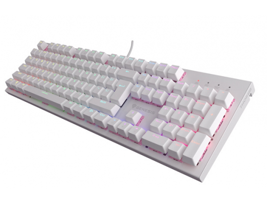 Klaviatūra THOR 303 | Mechanical Gaming Keyboard | Wired | US | White | USB Type-A | Outemu Peach Silent