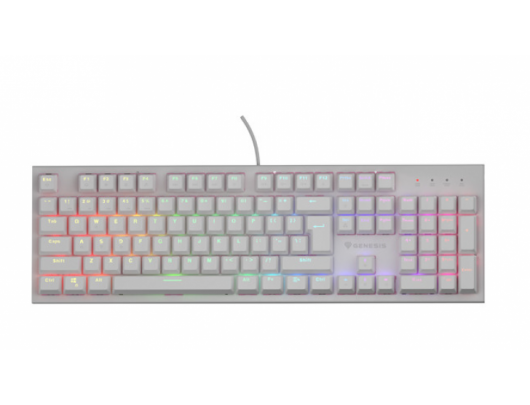 Klaviatūra THOR 303 | Mechanical Gaming Keyboard | Wired | US | White | USB Type-A | Outemu Peach Silent
