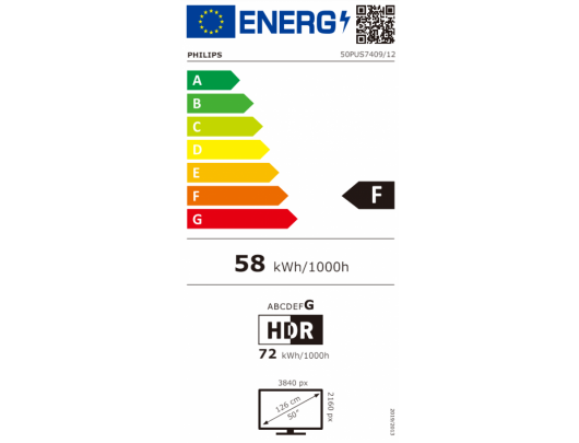 Televizorius Philips 50PUS7409/12 50" (126cm) 4K UHD LED Smart TV
