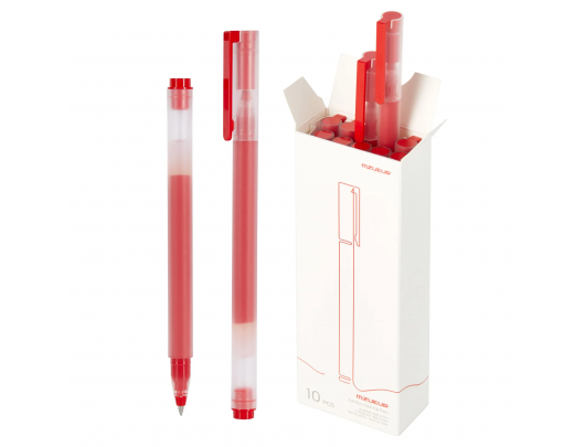 Rašiklis Xiaomi High-capacity Gel Pen, 10 vnt., raudonas