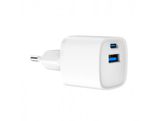 Įkroviklis Fast Charger | TA-UC-PDQC20-W-01 | USB A+C