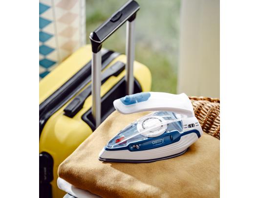Lygintuvas CR 5040 | Steam travel iron | 1600 W | Water tank capacity 80 ml | Continuous steam 10 g/min | Steam boost performance 50 g/min | Blue/Whit
