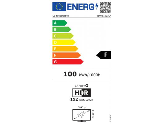 Televizorius LG 65UT81003LA 65" (165 cm) UHD UT81 4K Smart TV