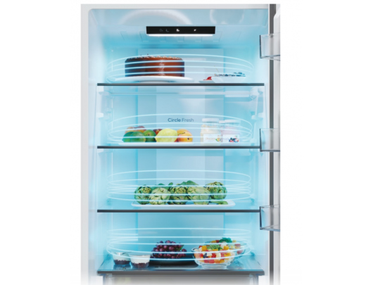 Šaldytuvas Candy CNCQ2T620EW Refrigerator, E, Free standing, Combi, Height 205 cm, Fridge net 289 L, Freezer net 120 L, White