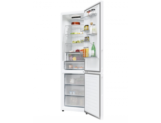 Šaldytuvas Candy CNCQ2T620EW Refrigerator, E, Free standing, Combi, Height 205 cm, Fridge net 289 L, Freezer net 120 L, White