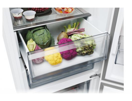 Šaldytuvas Candy CNCQ2T620EW Refrigerator, E, Free standing, Combi, Height 205 cm, Fridge net 289 L, Freezer net 120 L, White