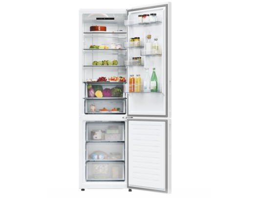 Šaldytuvas Candy CNCQ2T620EW Refrigerator, E, Free standing, Combi, Height 205 cm, Fridge net 289 L, Freezer net 120 L, White