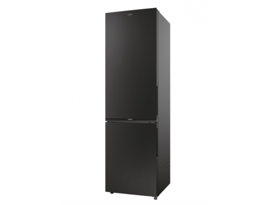 Šaldytuvas Candy CNCQ2T620EB Refrigerator, E, Free standing, Combi, Height 205 cm, Fridge net 289 L, Freezer net 120 L, Black