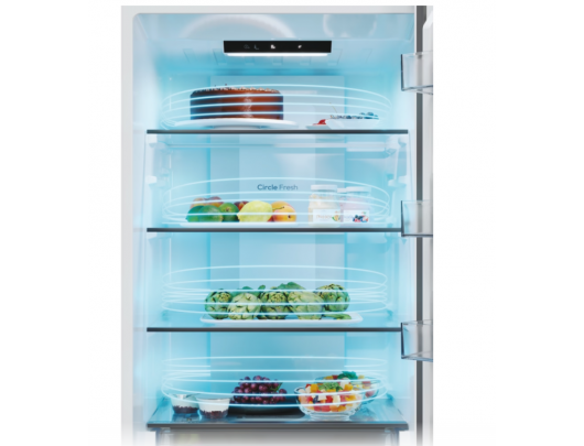 Šaldytuvas Candy CNCQ2T620EB Refrigerator, E, Free standing, Combi, Height 205 cm, Fridge net 289 L, Freezer net 120 L, Black